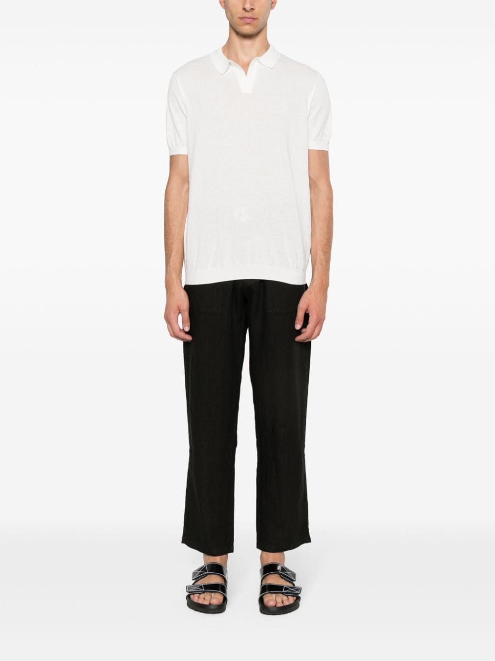 Shop Mc2 Saint Barth Sloan Cotton Polo Shirt In White