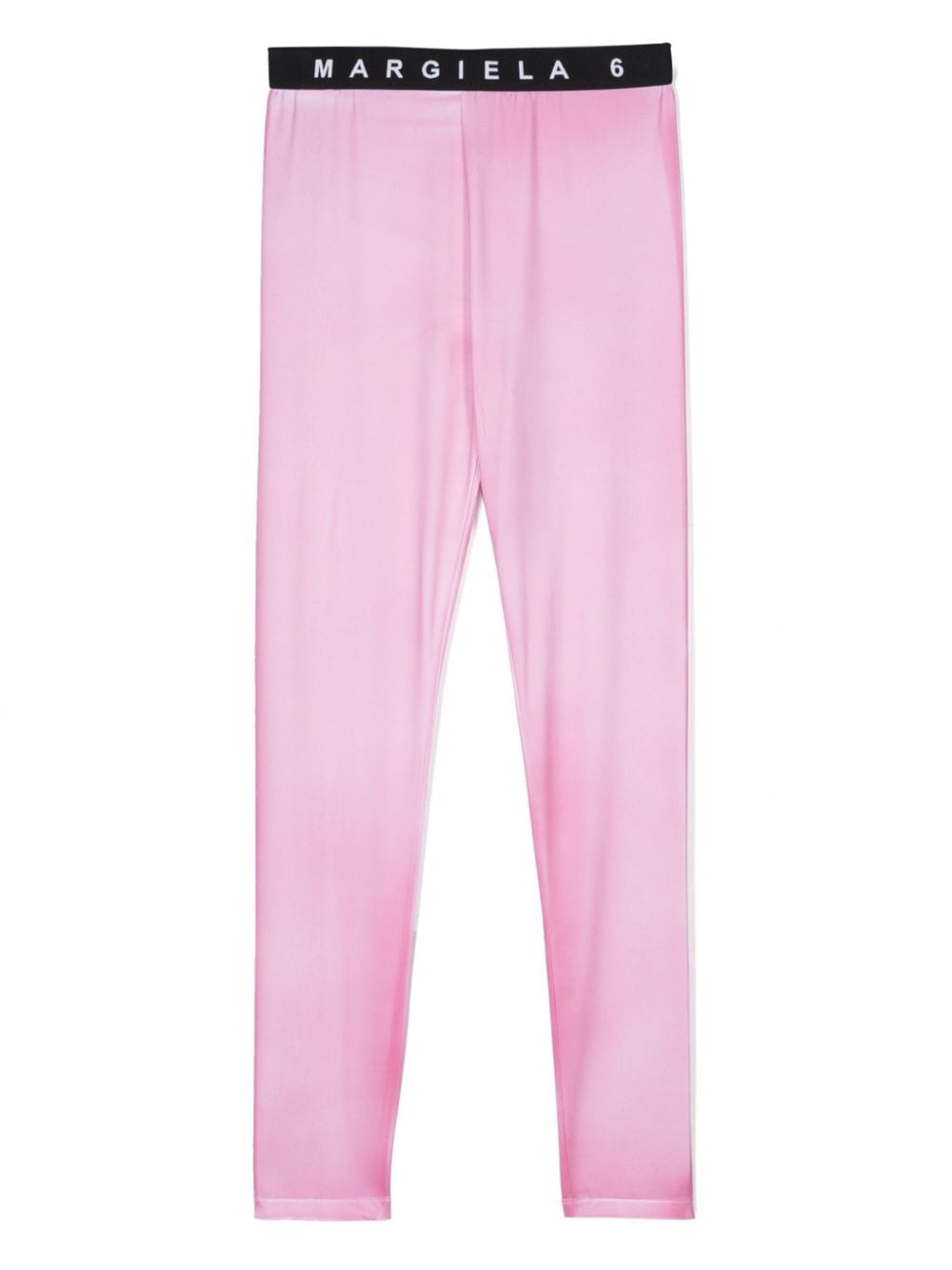 MM6 Maison Margiela Kids logo-waistband leggings Roze