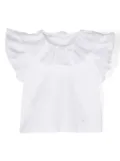 Le Bebé Enfant ruffled cotton blouse - White