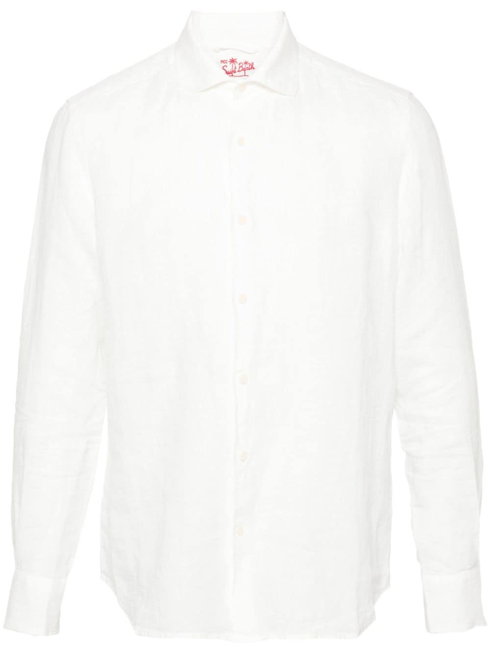 Mc2 Saint Barth Pamplona Linen Shirt In White