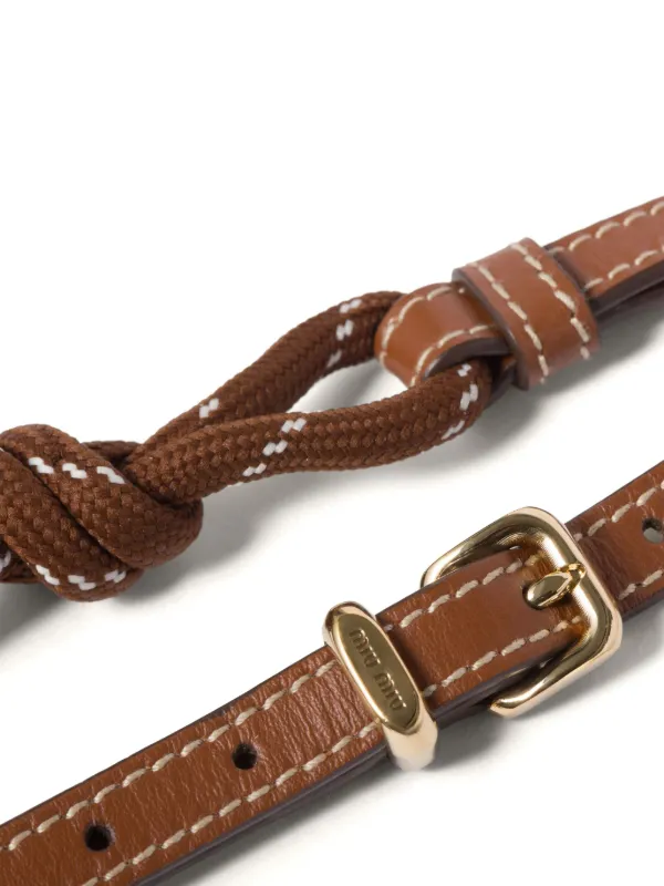 ブレスレット Miu Miu Brown Leather Bracelet 23119327_53203182_600.jpg