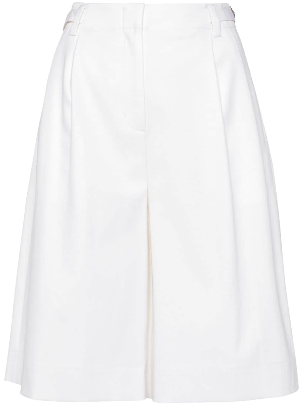 Simkhai Pleated Twill Shorts In White