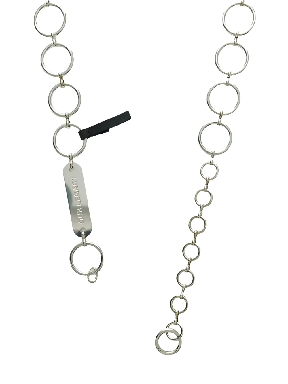 OUR LEGACY circle-link belt - Zilver