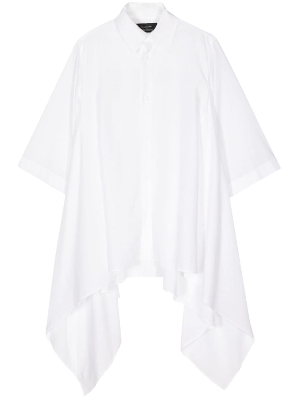 Yohji Yamamoto Button-fastening Asymmetric Top In White