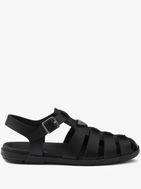 Prada triangle-logo sandals