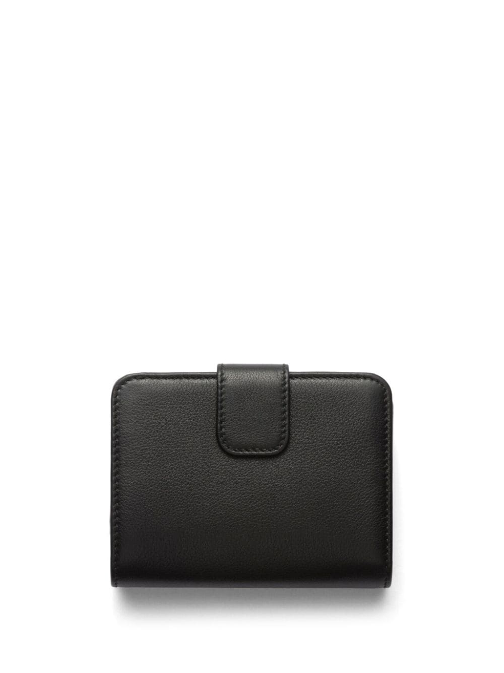 Prada Bi-fold Leather Wallet In Black