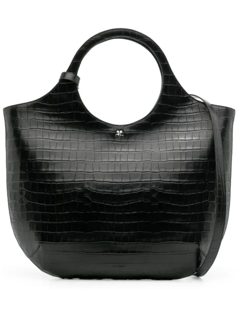 Courrèges large Holy crocodile tote bag