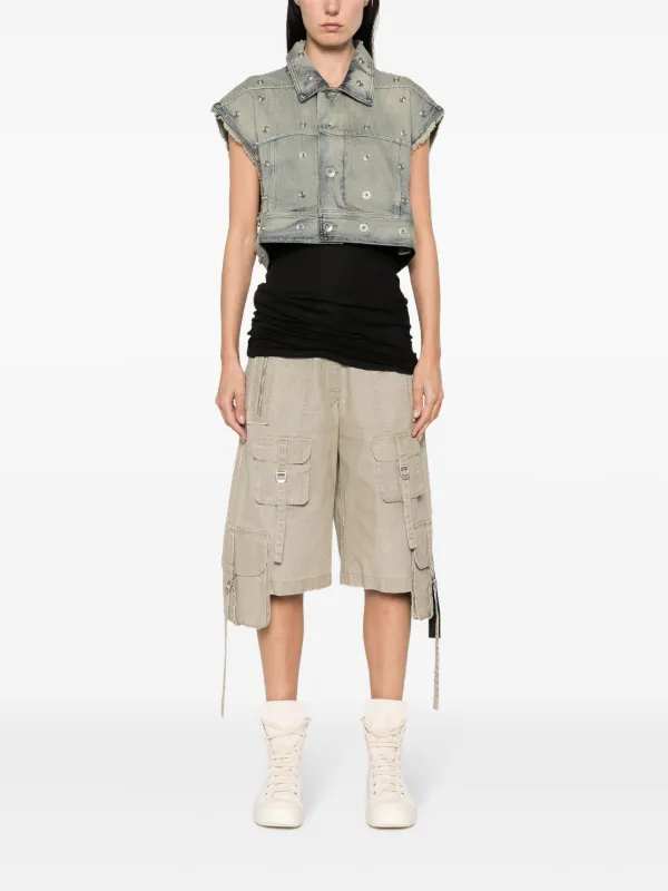Rick Owens DRKSHDW Jumbo Worker デニムベスト | ブルー | FARFETCH JP