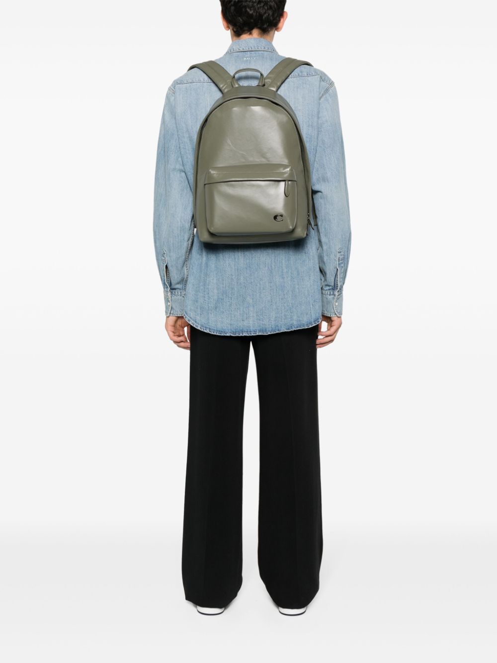 Shop Coach Hall Leather Backpack In Green