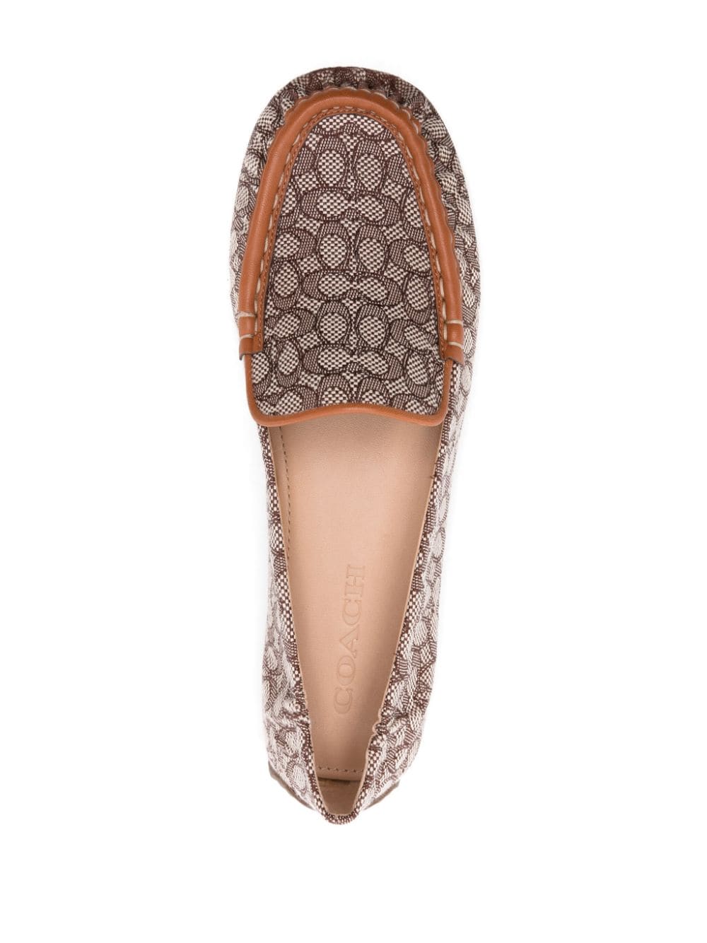 Shop Coach Ronnie Monogram-jacquard Loafers In Brown