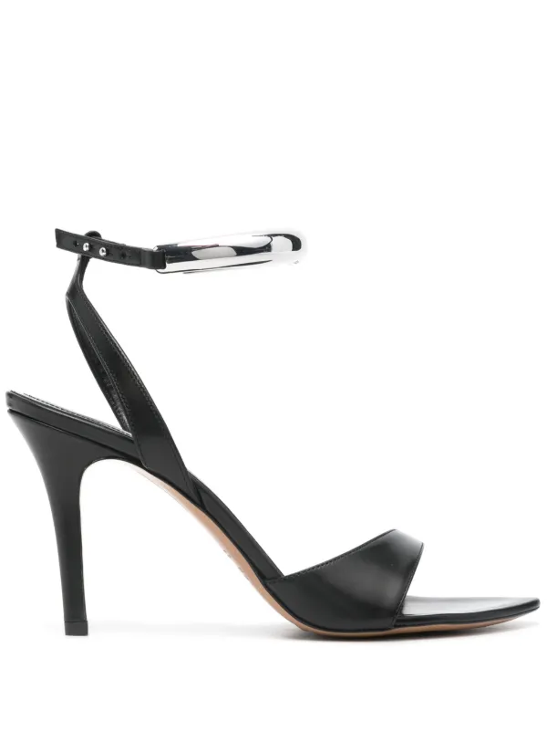 サンダル・ミュール Isabel Marant Black leather Yluan sandals 23130662_53269939_600.jpg