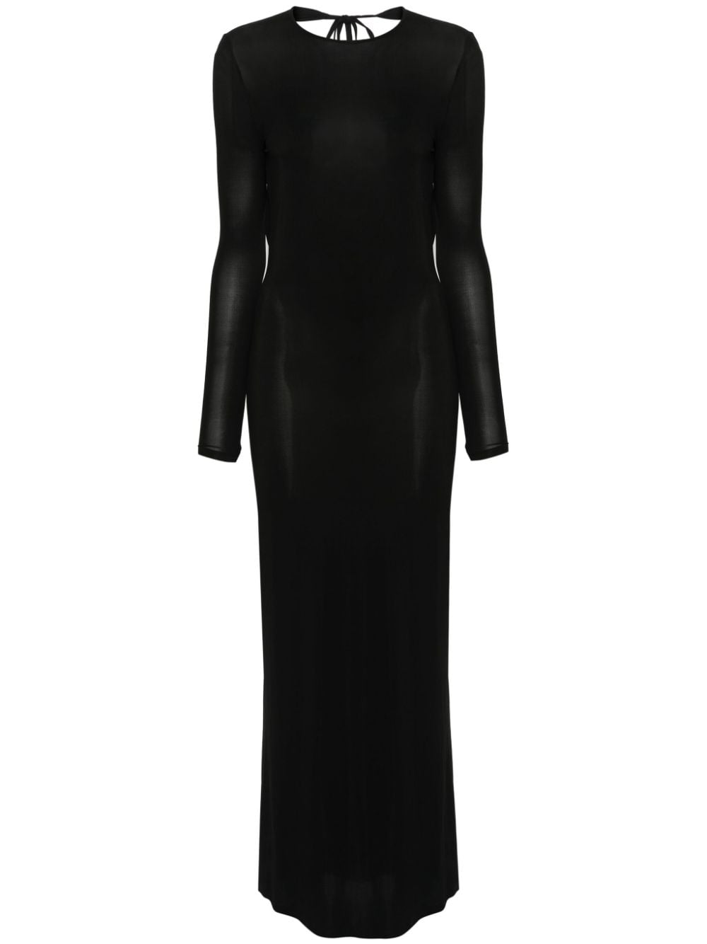 Rabanne Maxi-jurk met open rug Zwart