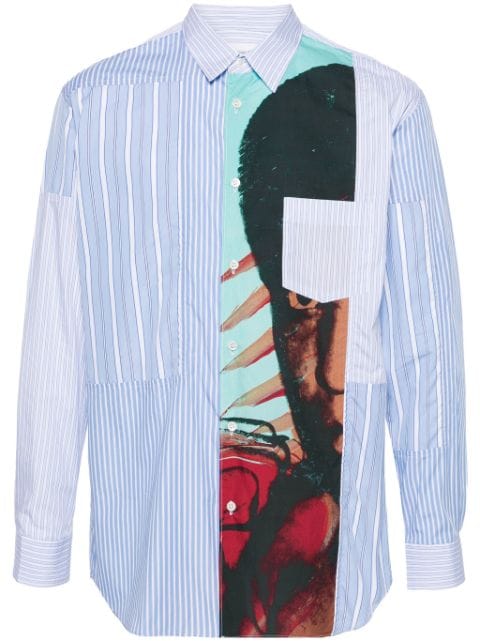 Comme Des Garçons Shirt mixed-prints panelled shirt