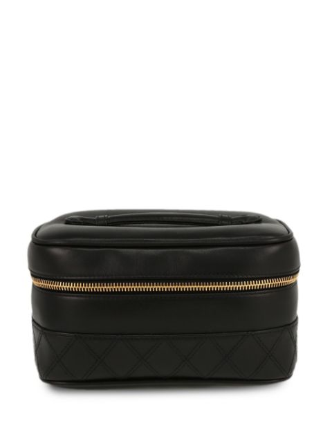 HOT SALE CHANEL 1996 diamond-quilted leather vanity case Women