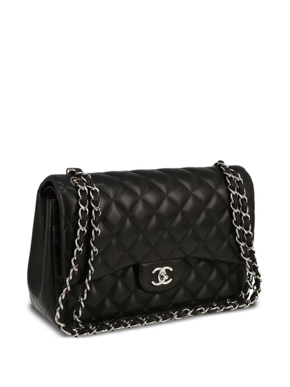 Chanel classic bag silver sale