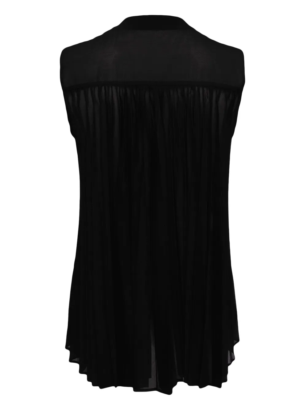 sacai ribbed sleeveless tank top - Zwart