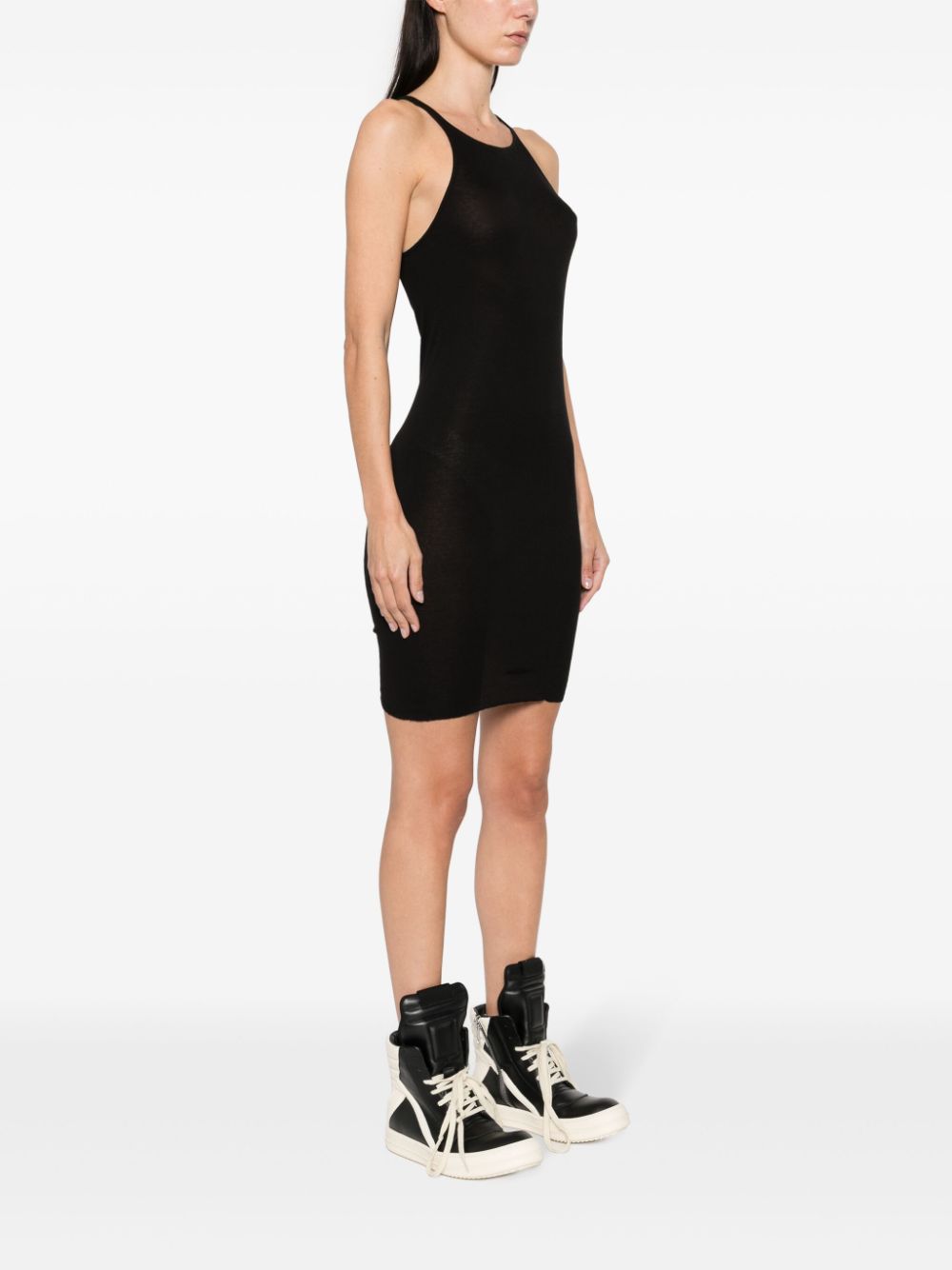 Shop Rick Owens Drkshdw Racer Back Organic-cotton Dress In Black