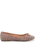 Coach Abigail monogram ballerina shoes - Brown