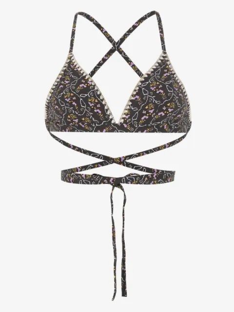 ISABEL MARANT Solange floral-print bikini top