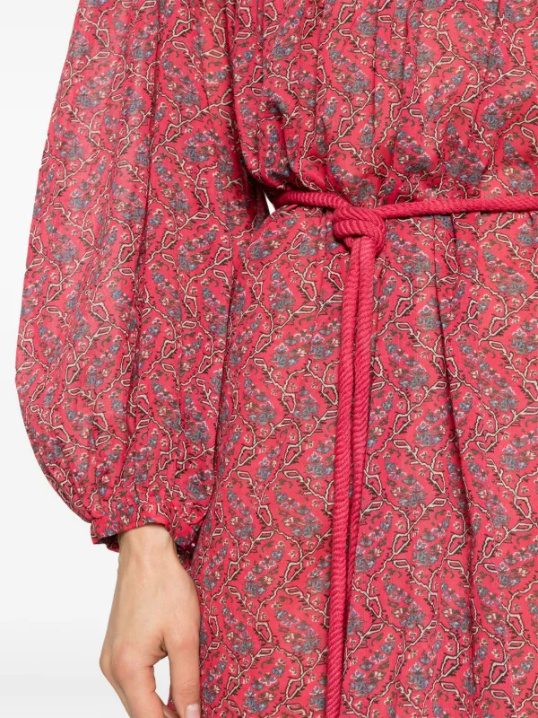 isabel marant red floral dress Isabel Marant Etoile Kildi Floral-print Dress