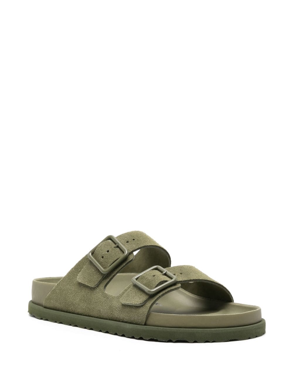 Shop Birkenstock Arizona Suede Sandals In Green