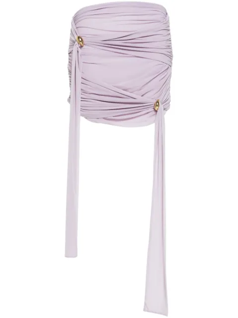 Blumarine top strapless con diseño fruncido