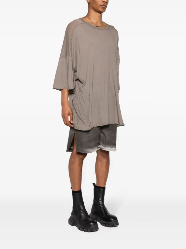 【関税・送料込】RICK OWENS  ドロップショルダー Tシャツ Rick Owens ドロップショルダー Tシャツ | グレー | FARFETCH JP