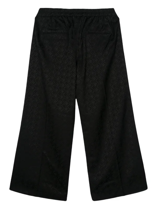 Marine Serre Moon Diamant-jacquard Trousers | Black