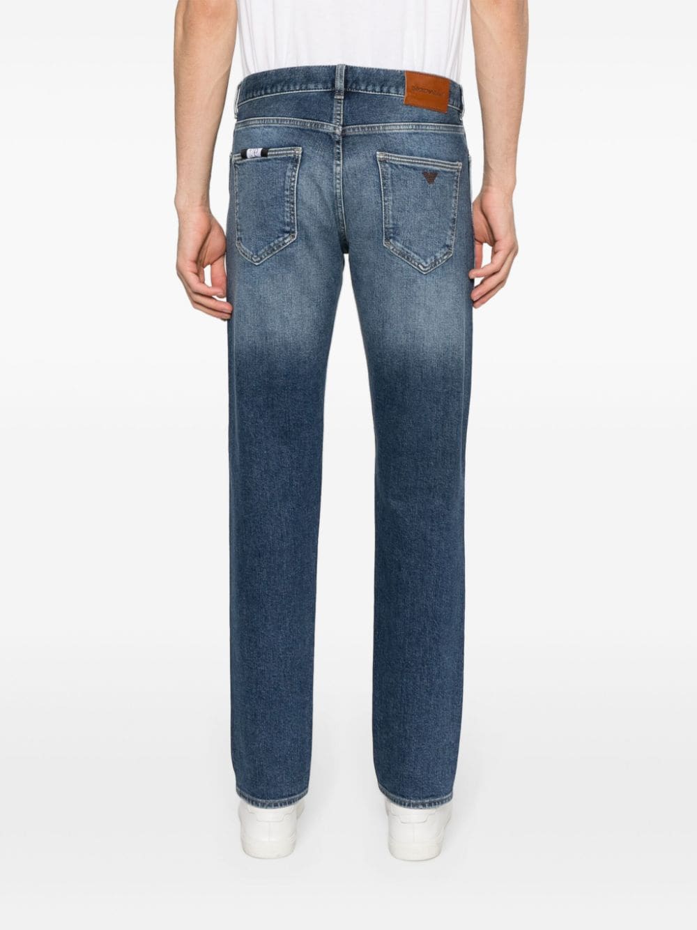Shop Emporio Armani J16 Slim-cut Jeans In Blue