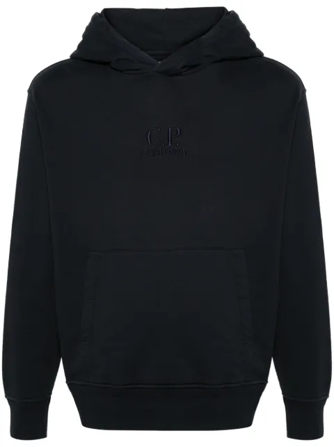 C.P. Company logo-embroidered cotton hoodie