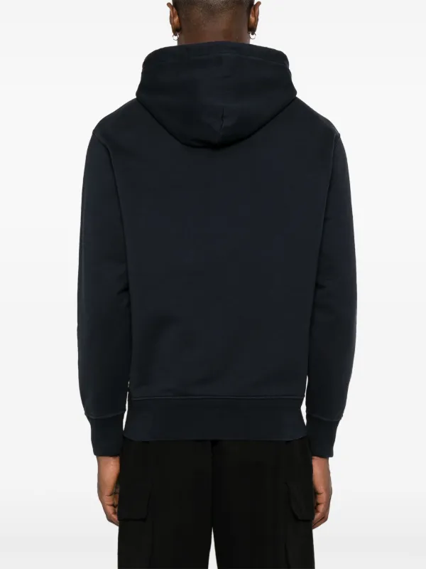 C.P. Company logo-embroidered Cotton Hoodie | Blue | FARFETCH SG
