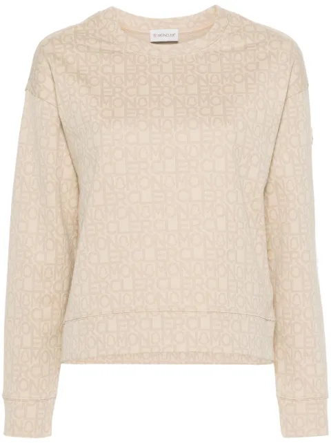 Moncler sudadera con monograma en jacquard