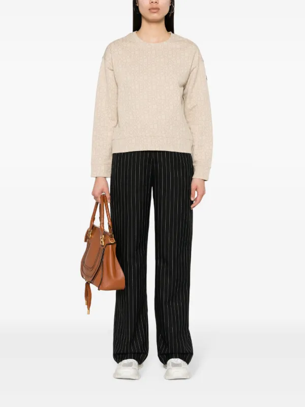 Moncler モノグラム スウェットシャツ | ニュートラル | FARFETCH JP