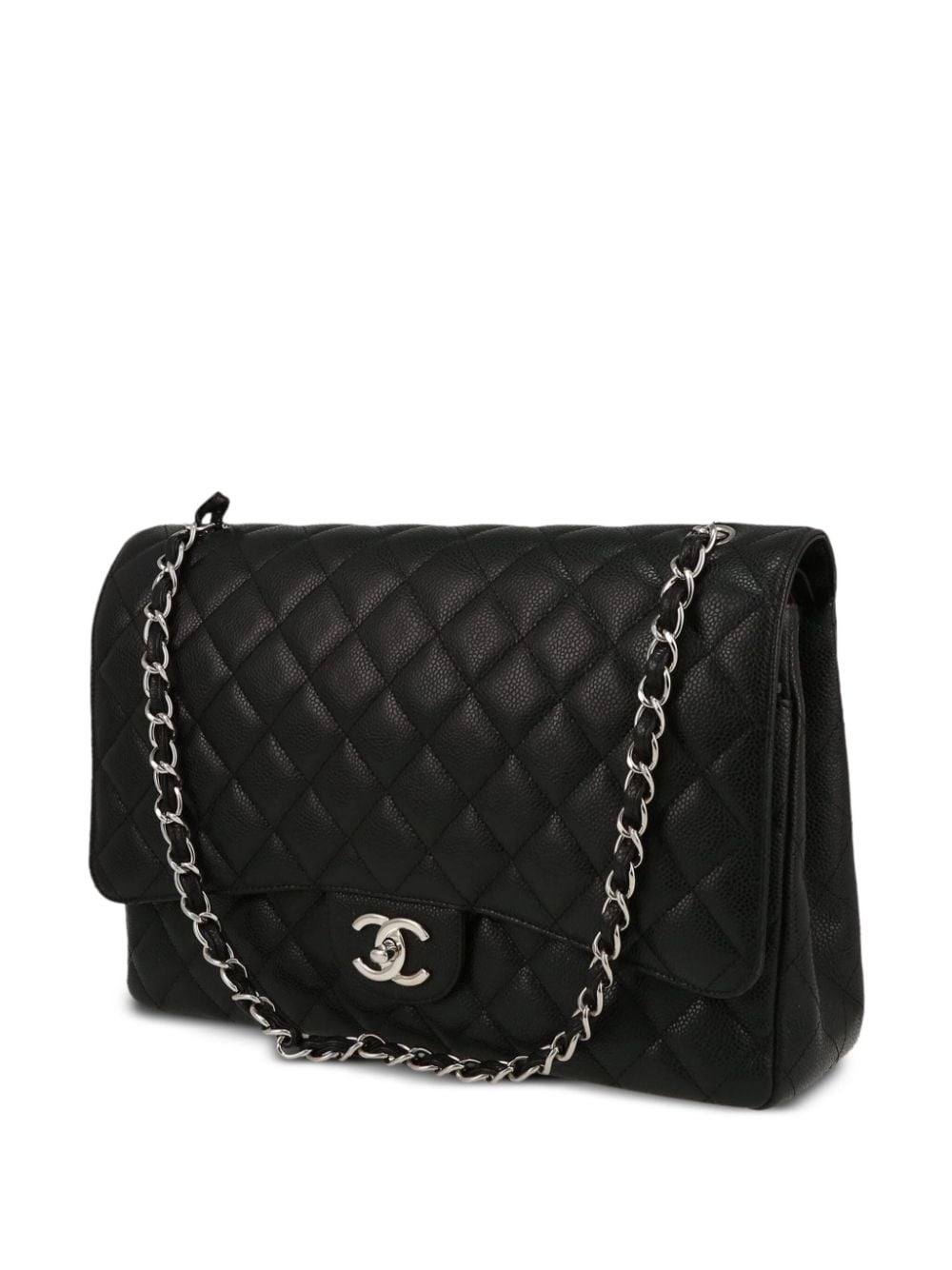 Pre-owned Chanel Jumbo Double Flap 单肩包（2014年典藏款） In Black