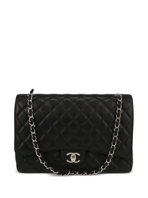 CHANEL Pre-Owned 2014 Jumbo Double Flap Shoulder Bag | Black
