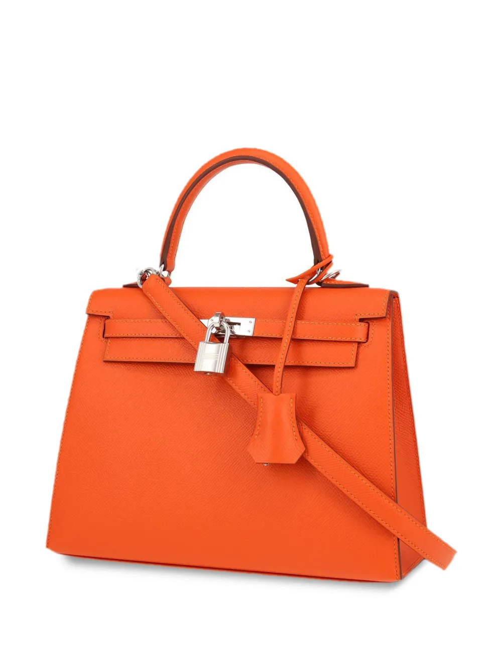 Pre-owned Hermes Kelly 25 两用手提包（2019年典藏款） In Orange