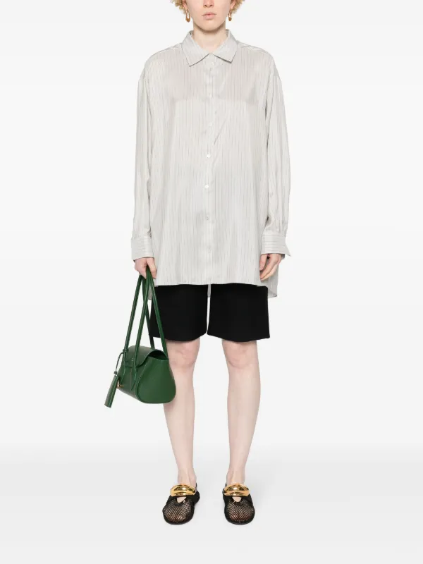 The Row Luka シルクシャツ | グレー | FARFETCH JP