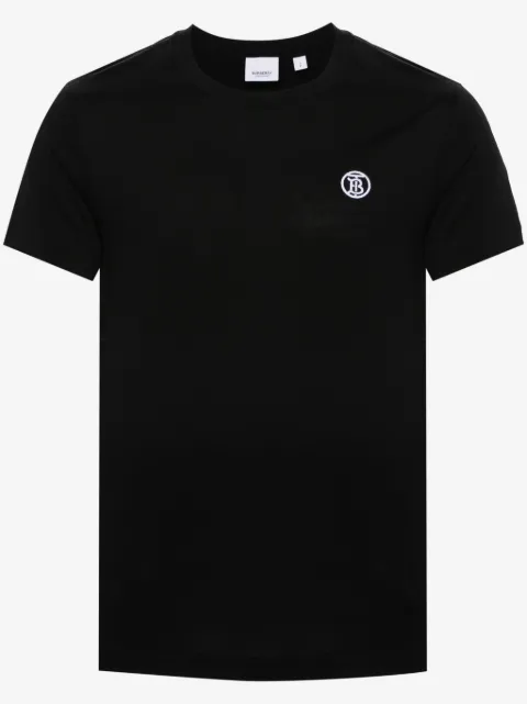 Burberry logo-embroidered cotton T-shirt