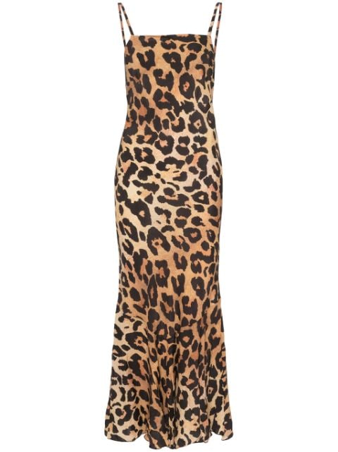 Musier vestido largo con estampado de leopardo