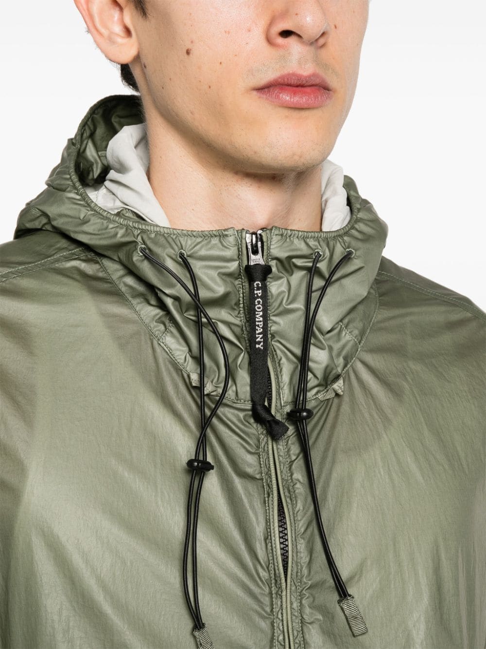 Shop C.p. Company Lens-detail Cs Ii Hooded Jacket In Green