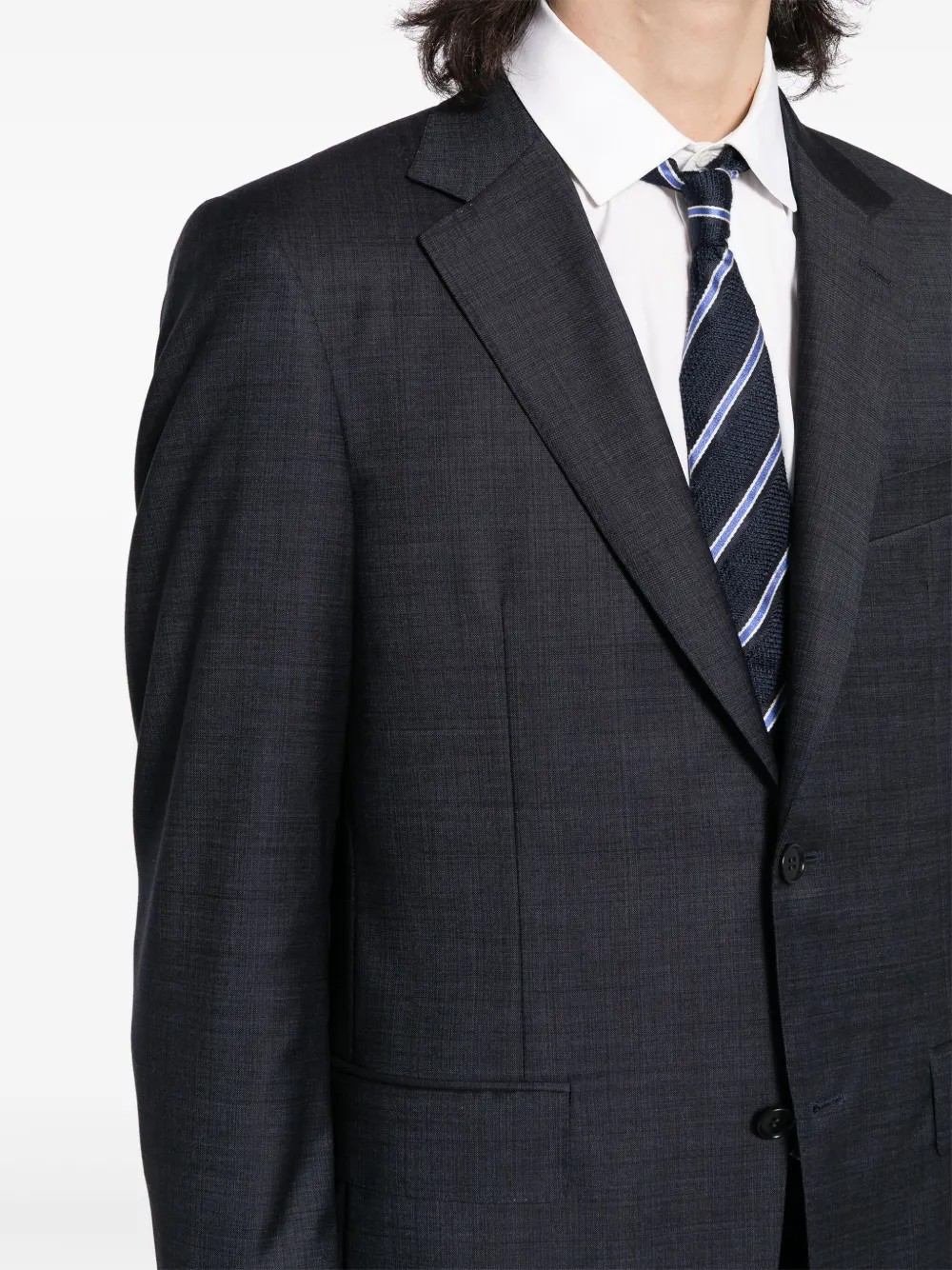 Canali Pak met enkele rij knopen Blauw