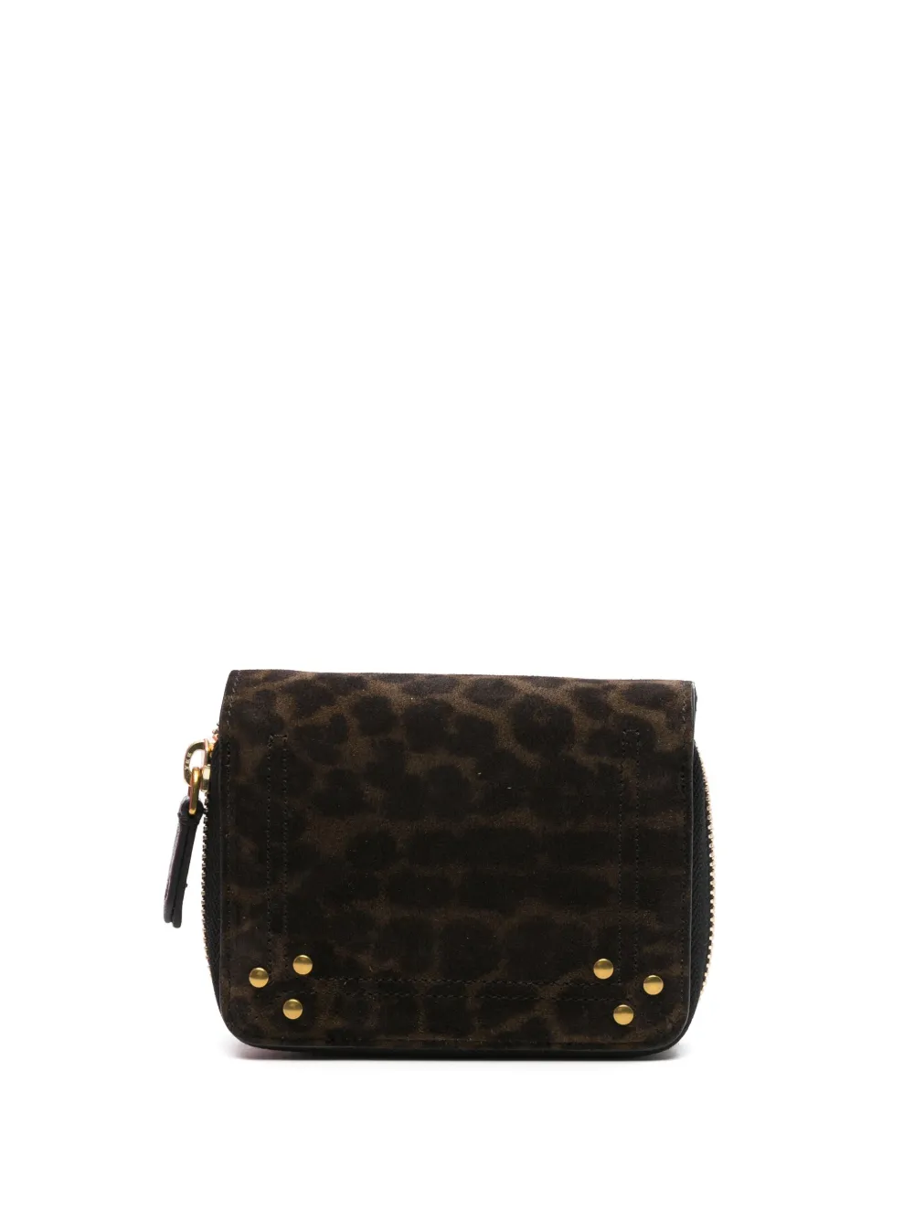 Jérôme Dreyfuss André leopard-print wallet - Bruin