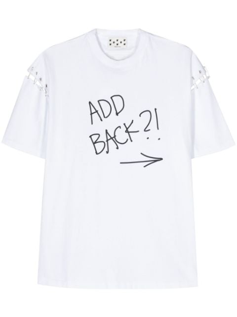 AVAVAV slogan-print open-back T-shirt