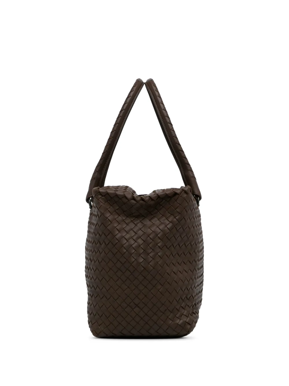 Bottega Veneta Pre-Owned 2012-2023 Pre-Owned Bottega Veneta Intrecciato Brick Tote Bag - BROWN