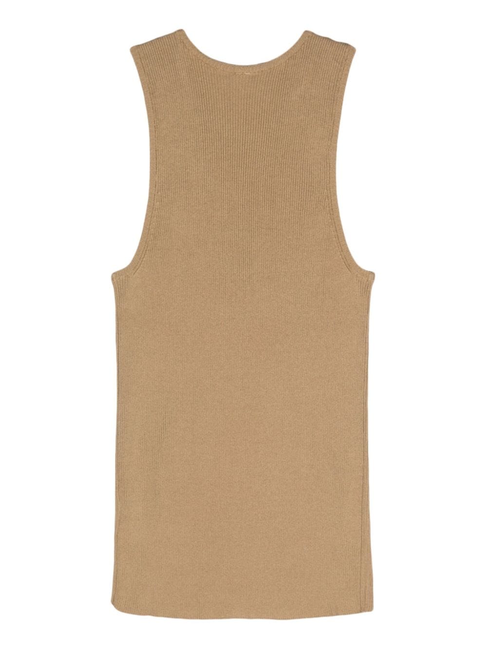 Lardini distressed-finish knitted tank top - Bruin