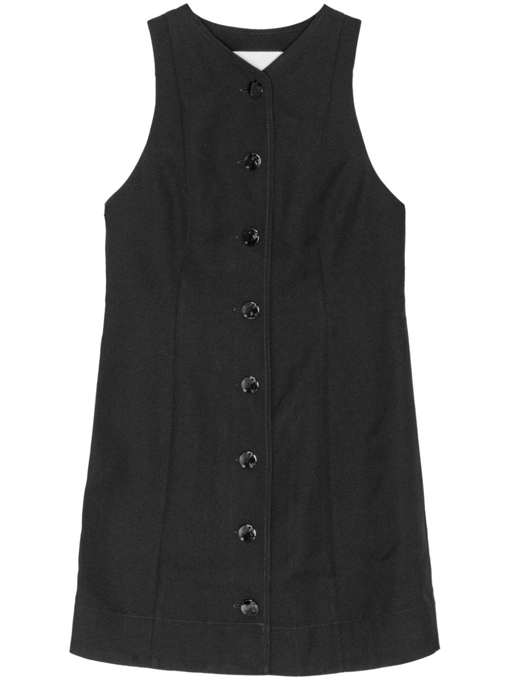 Ganni Bow-detail Mini Dress In Black