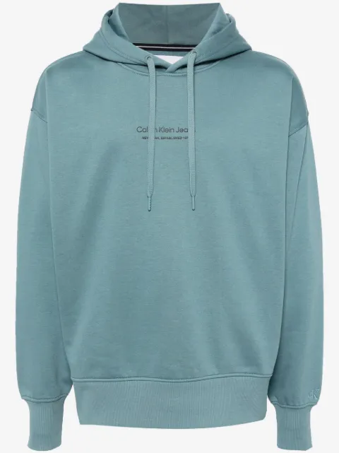 Calvin Klein Jeans logo-print drawstring hoodie
