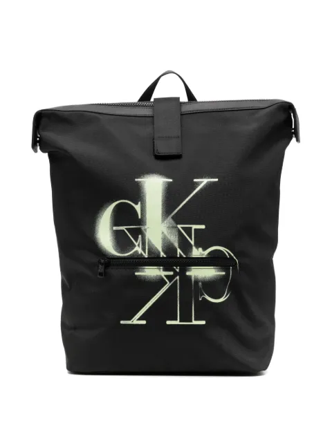 Calvin Klein Kids spray logo-print backpack