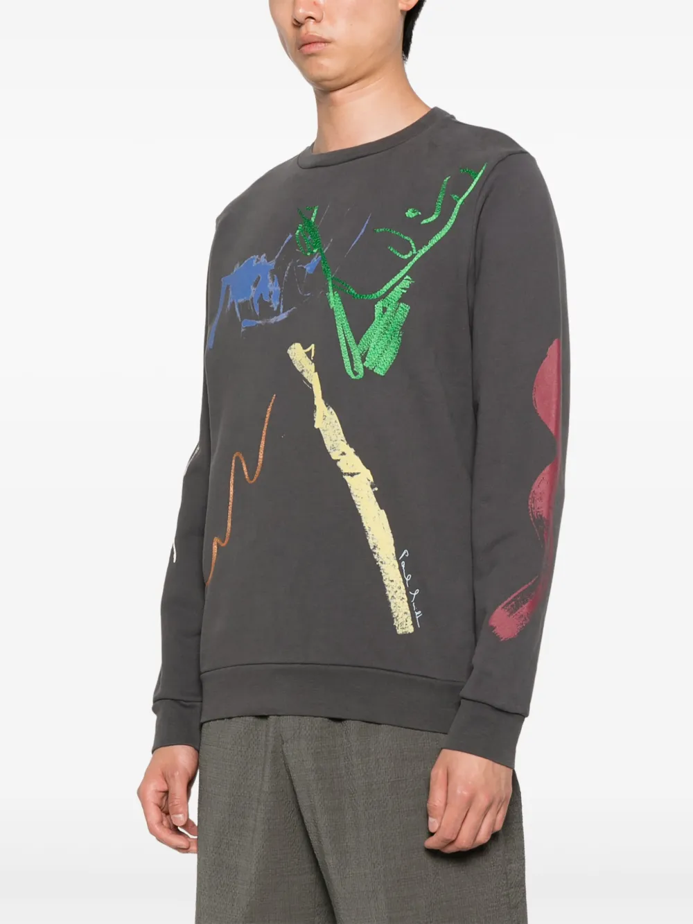 Paul Smith Sweater met collageprint Grijs
