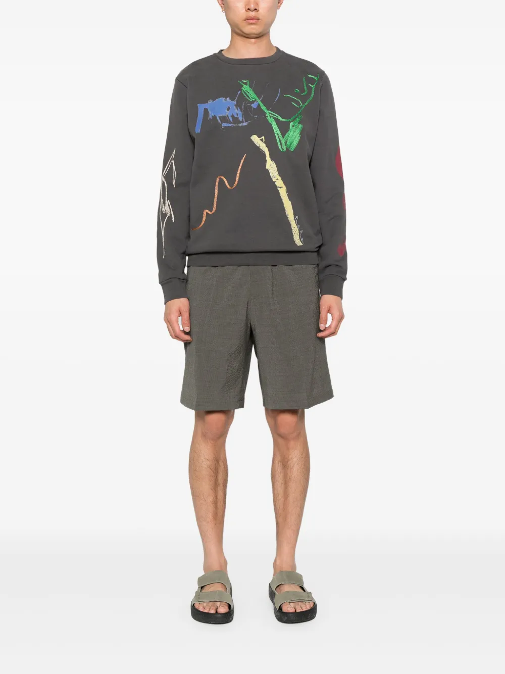 Paul Smith collage-print sweatshirt - Grijs